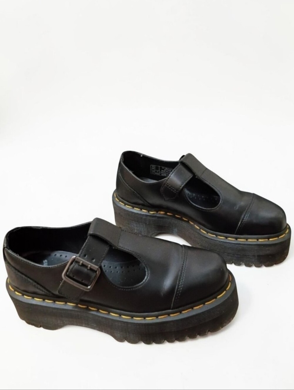 Dr. Martens Bethan Platform Black Leather Mary Janes
